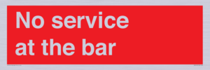 No service at the bar